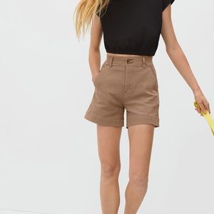 Everlane way high twill shorts 00